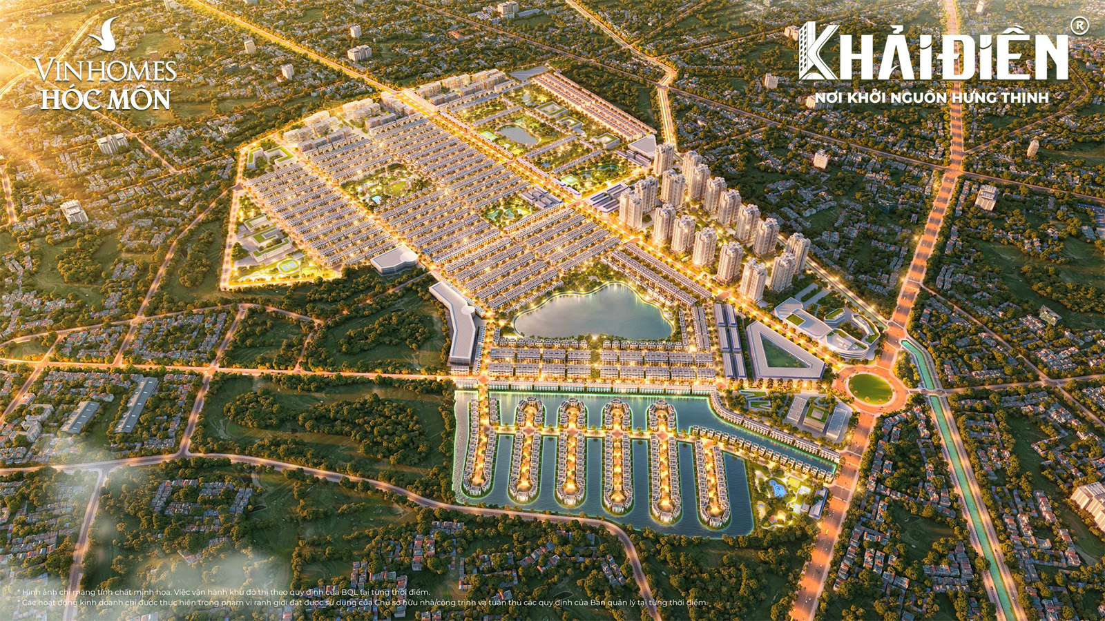 Phối cảnh đêm Vinhomes Hóc Môn - Khải Điền Group